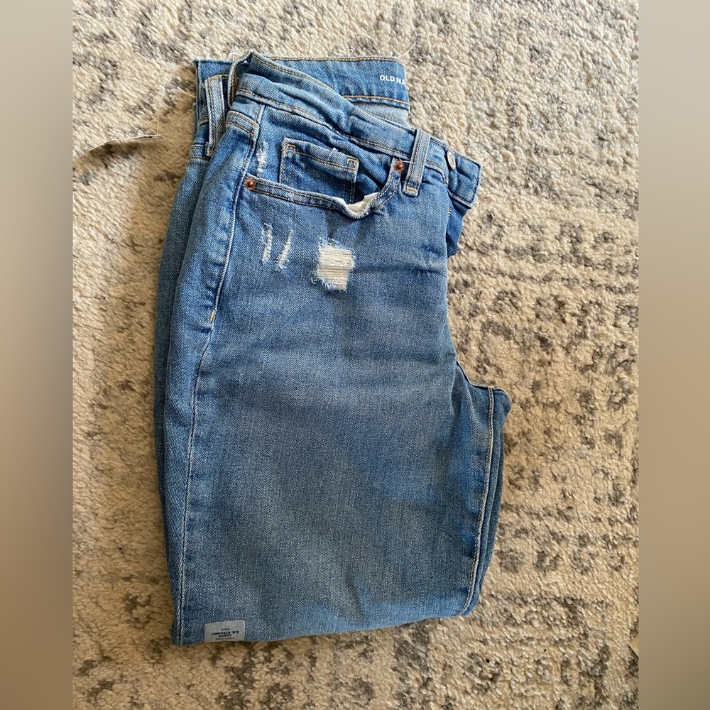 Distressed Curvy OG straight Old Navy